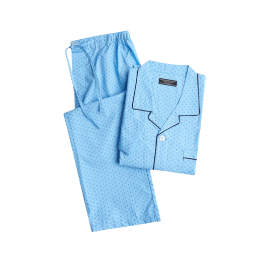 Contare Long Length Cotton Rich Pjs 3XL Blues Assorted Mens Sleepwear by Lynx | The Bloke Shop