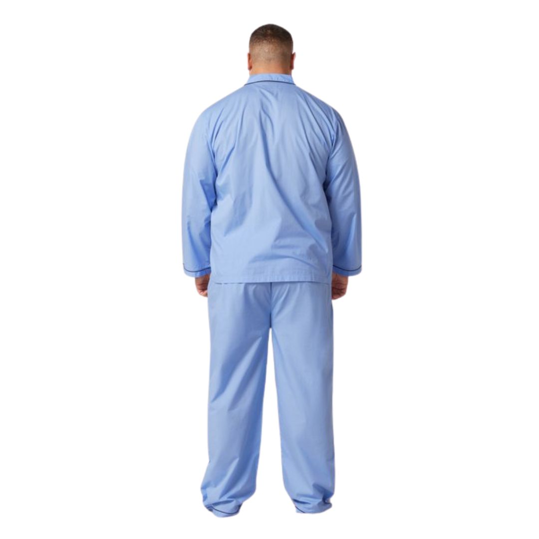 Contare Long Sleeve Country Classic PJs Dusk Blue Sleepwear by Contare | The Bloke Shop