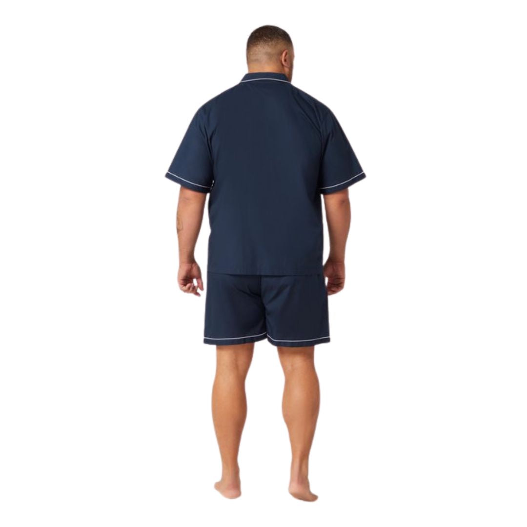 Contare Short Sleeve Country Classic PJs French Navy Sleepwear by Contare | The Bloke Shop