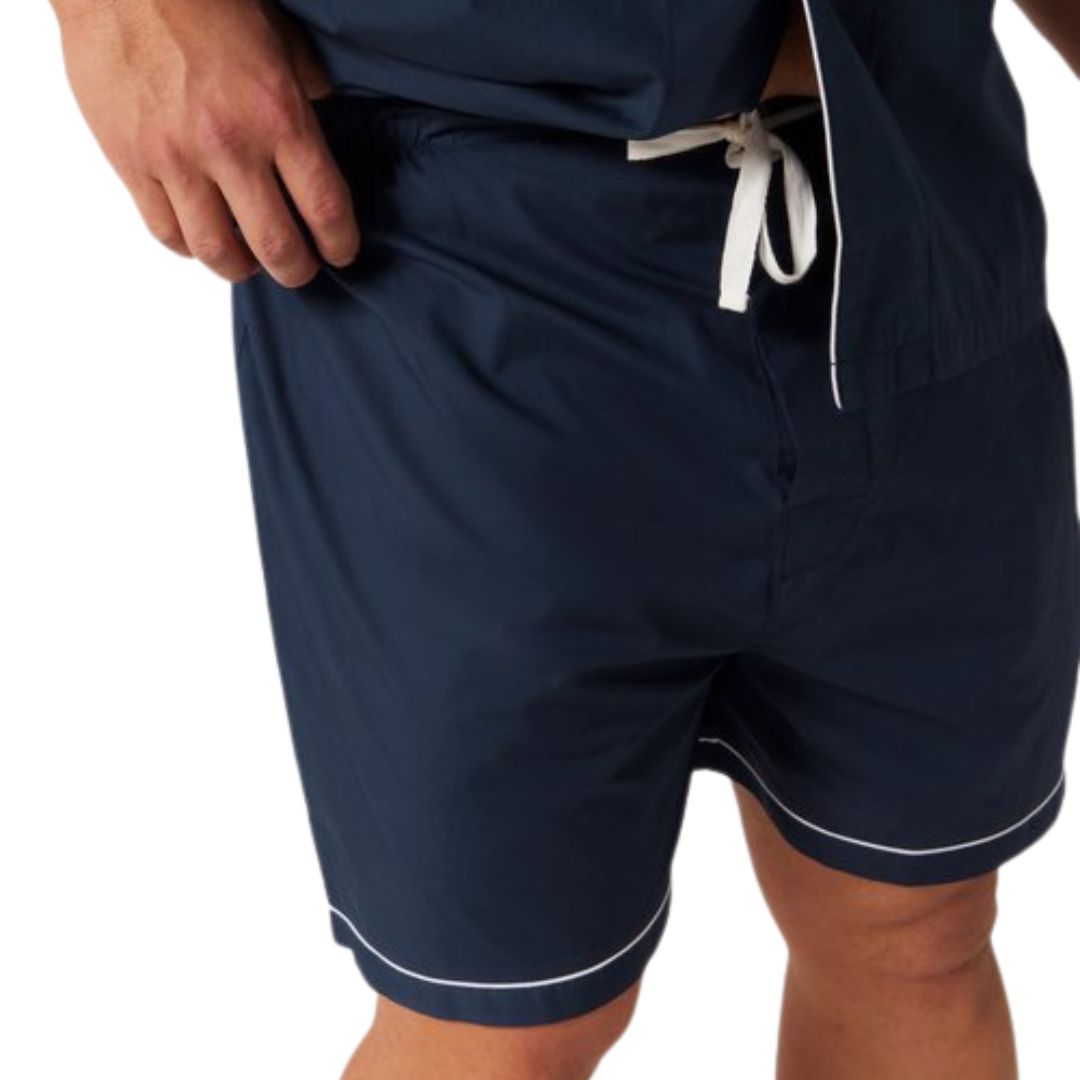 Contare Short Sleeve Country Classic PJs French Navy Sleepwear by Contare | The Bloke Shop