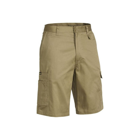 Cool Lightweight Utility Short 107R Khaki Workwear by Bisley | The Bloke Shop