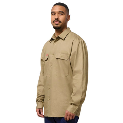 Cotton Drill Long Sleeve Work Shirt