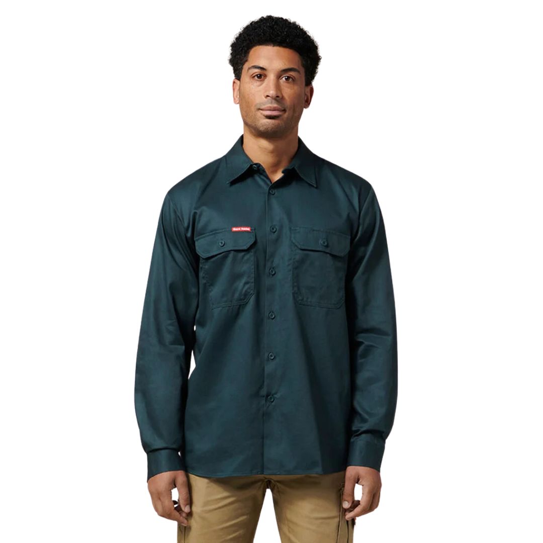 Cotton Drill Work Shirt - Long Sleeve