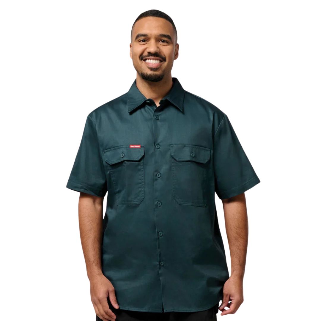 Cotton Drill Work Shirt - Short Sleeve