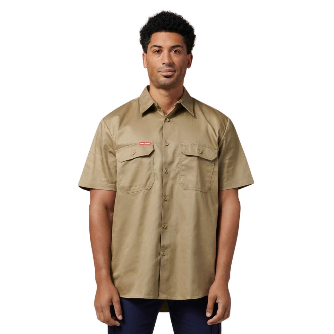 Cotton Drill Work Shirt - Short Sleeve