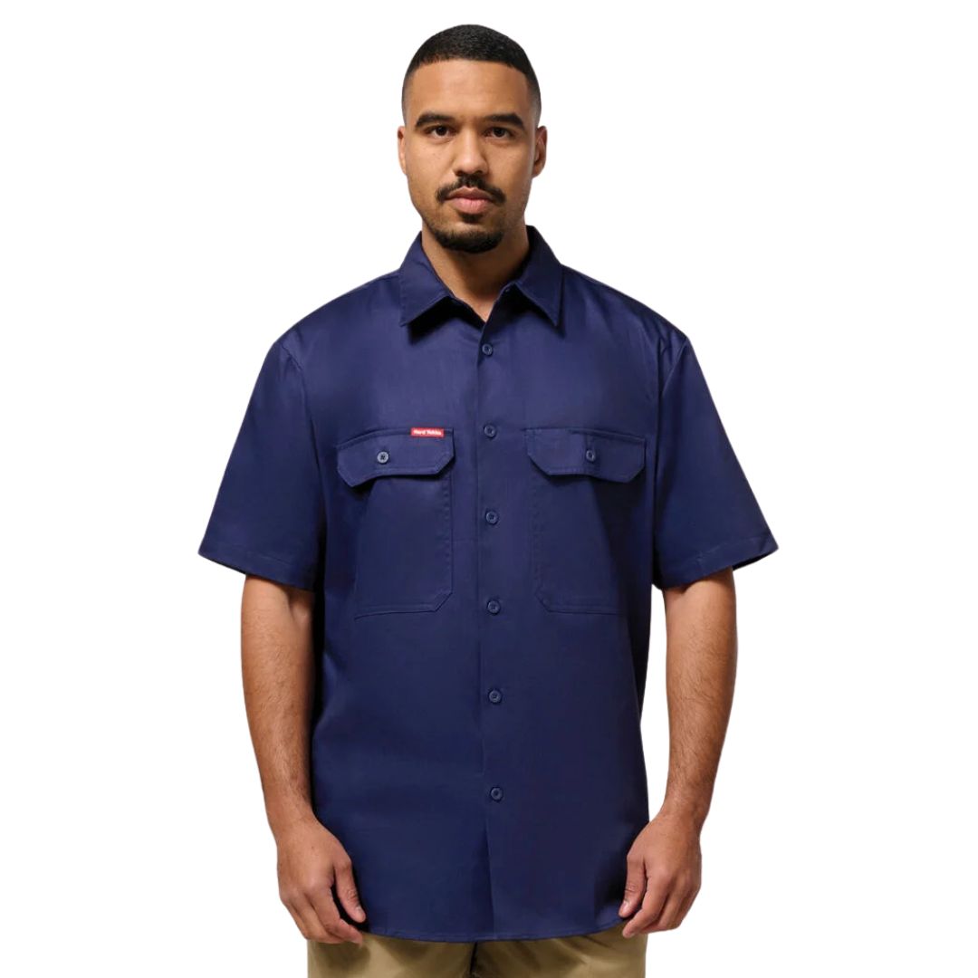 Cotton Drill Work Shirt - Short Sleeve