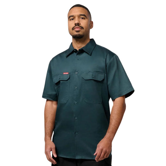 Cotton Drill Work Shirt - Short Sleeve