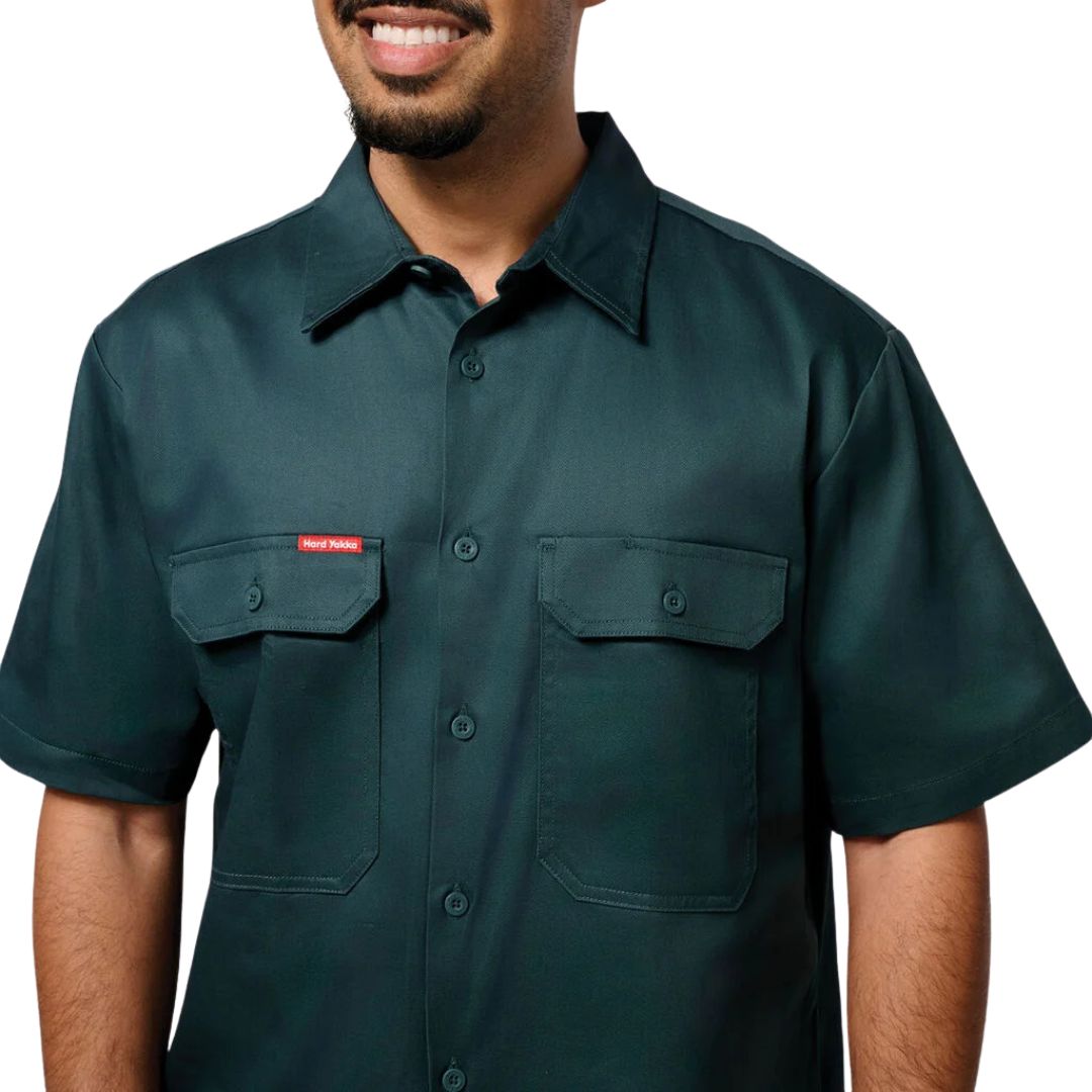 Cotton Drill Work Shirt - Short Sleeve