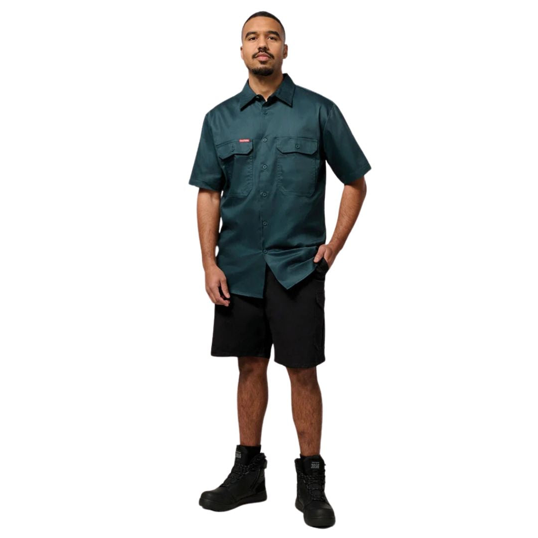 Cotton Drill Work Shirt - Short Sleeve