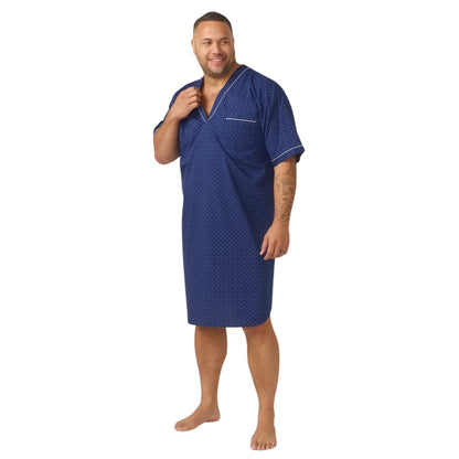 Cotton Mens Nightshirt - Symmetry Print