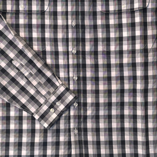 Double Pocket Check Long Sleeve Shirt