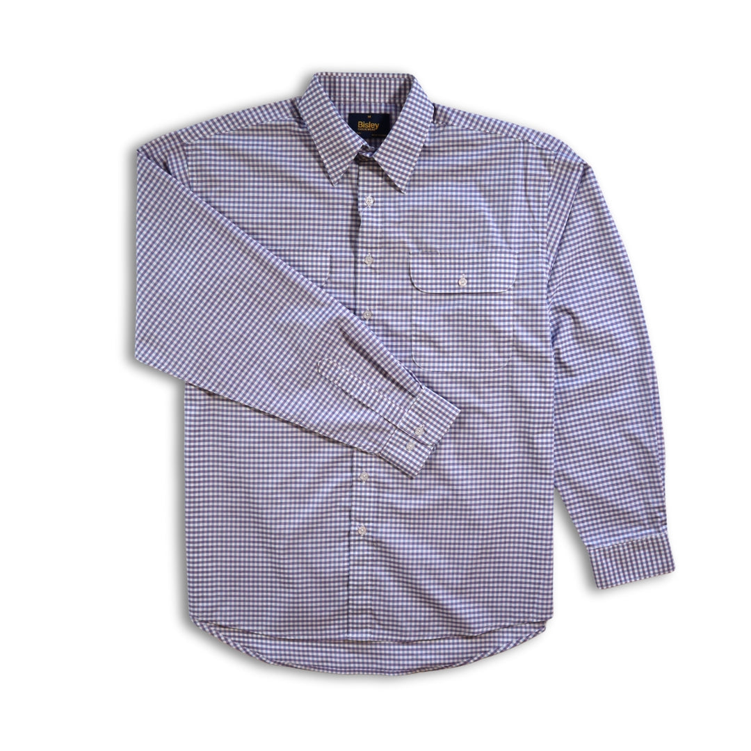 Double Pocket Check Long Sleeve Shirt