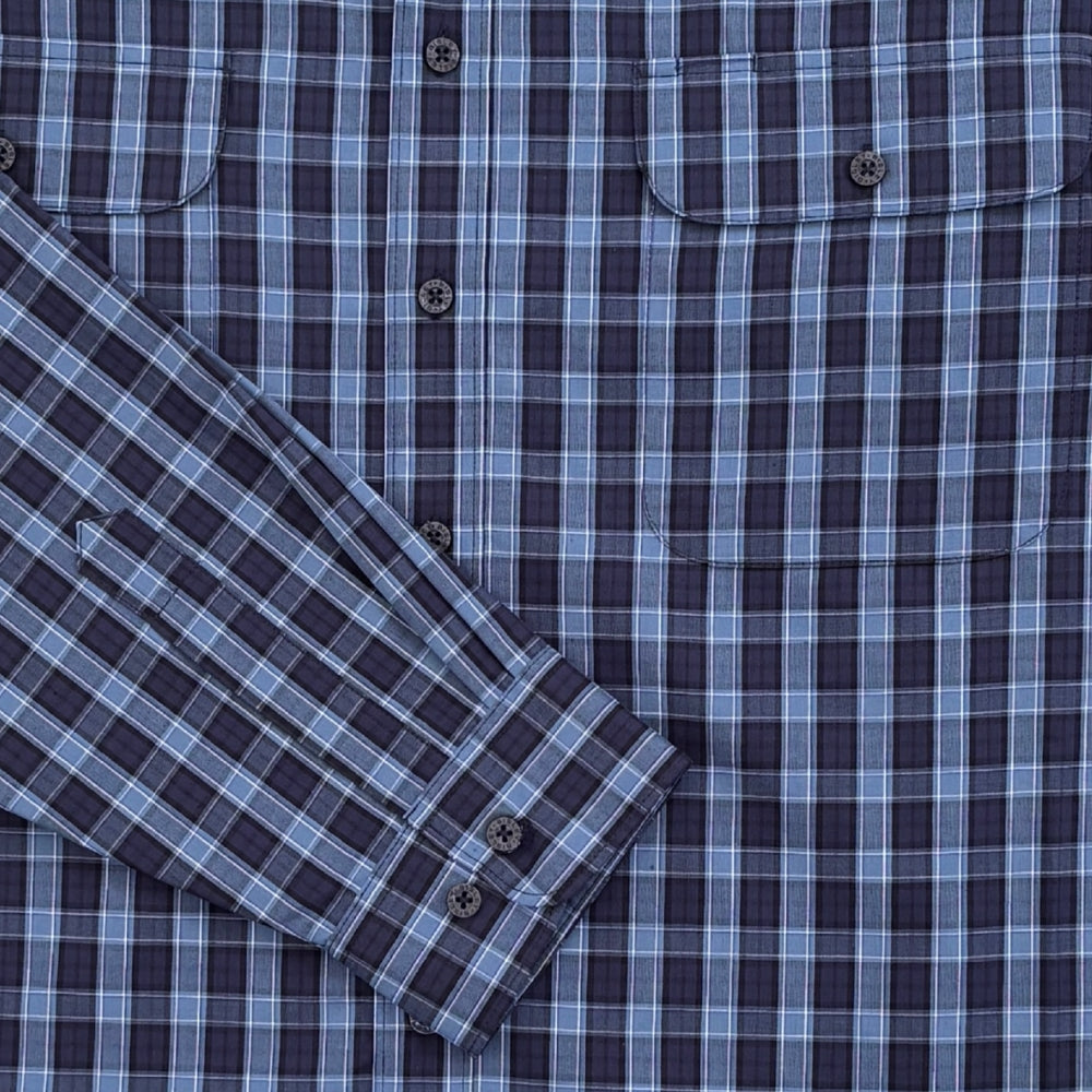 Double Pocket Check Long Sleeve Shirt W26