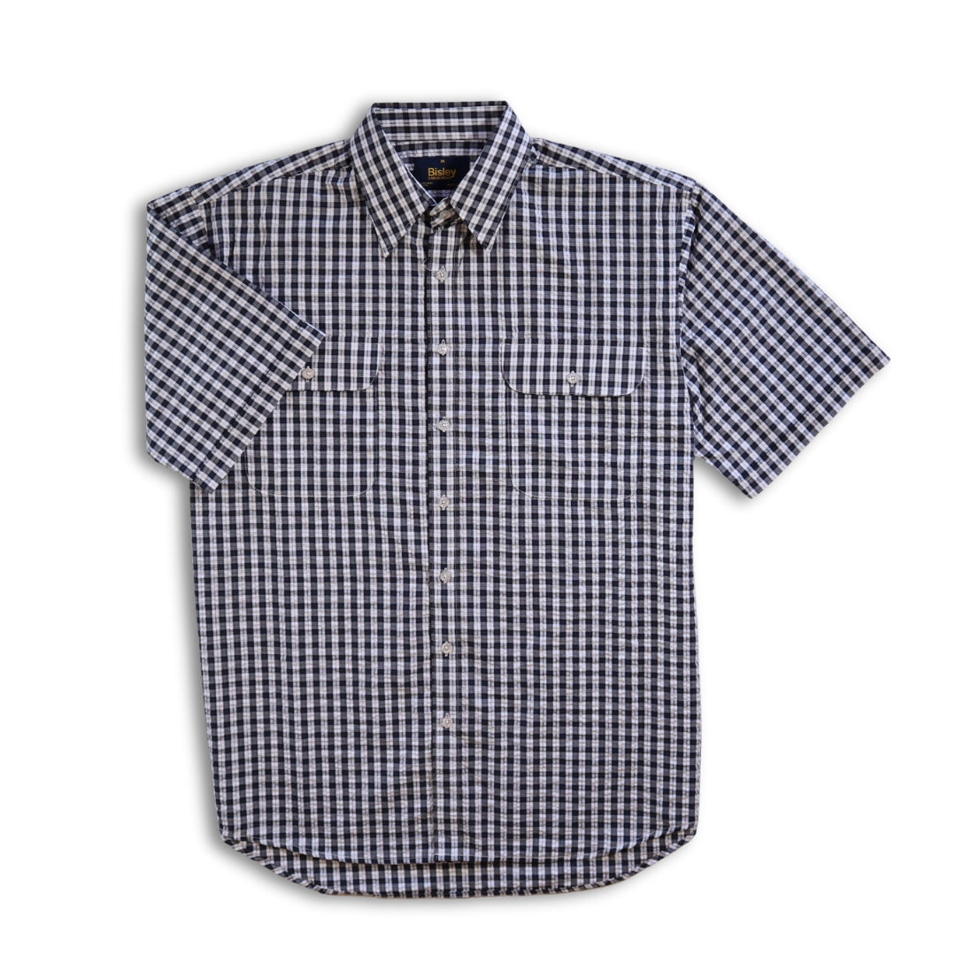 Double Pocket Seersucker Short Sleeve Shirt