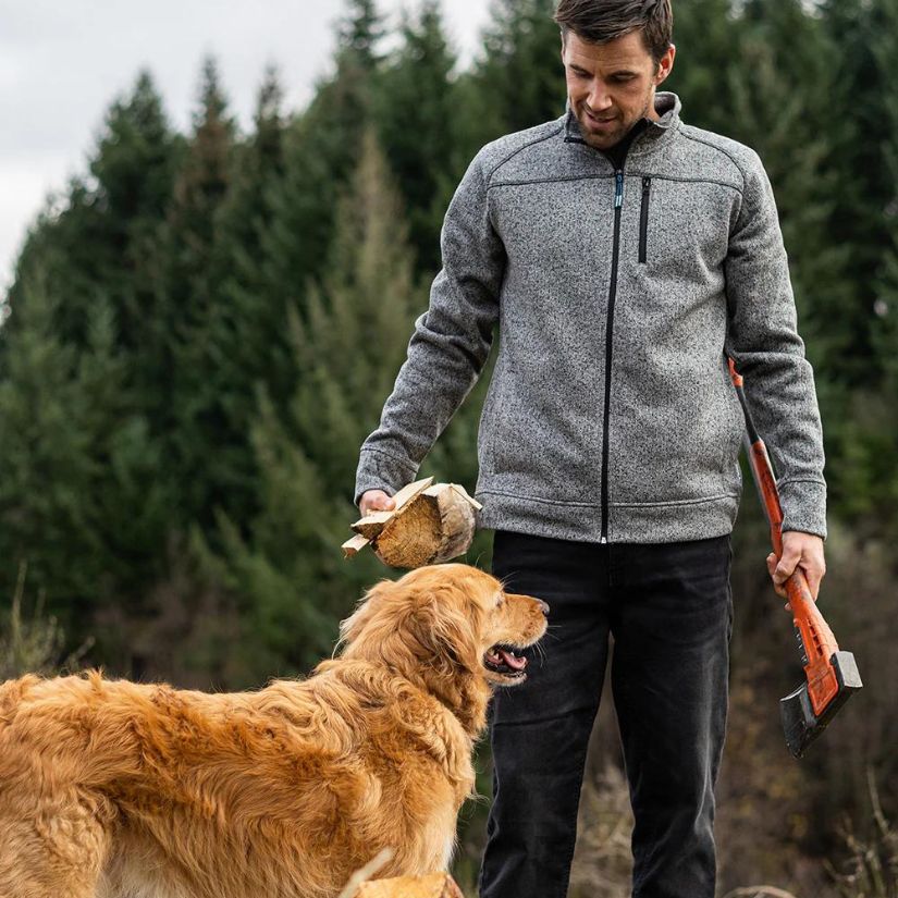 Rainbird Elnath Recycled Knit Jacket Alloy Mens Winter Jackets by Rainbird | The Bloke Shop