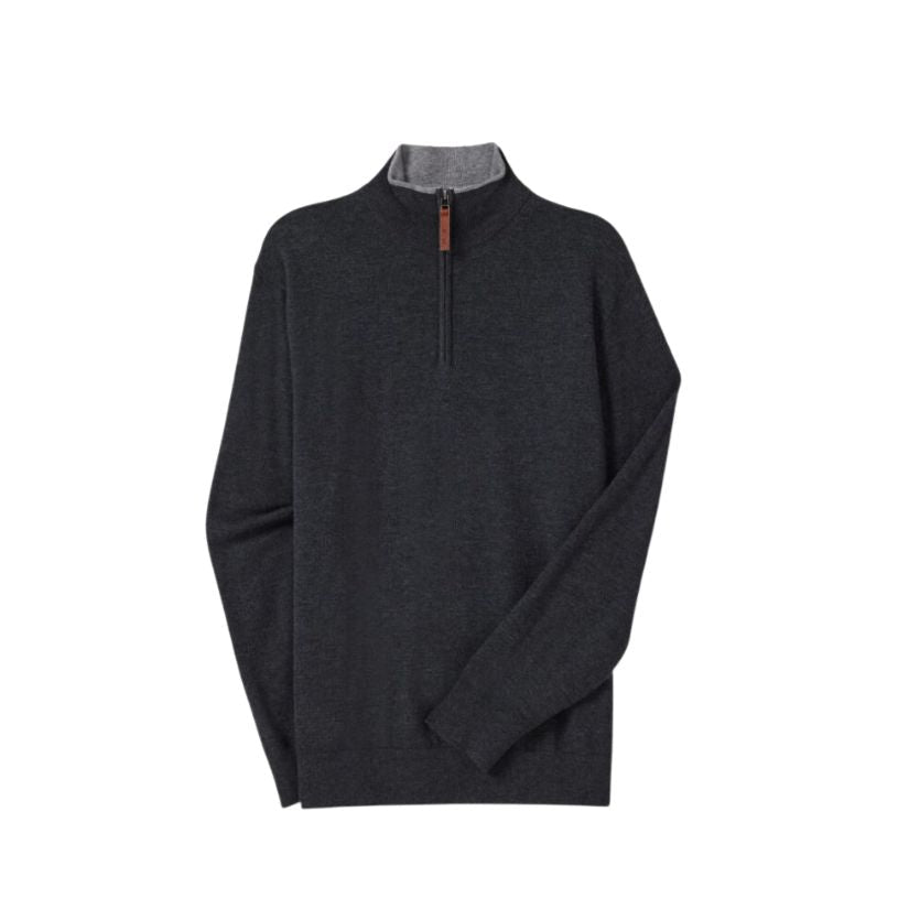 Ernest Sweater W24 3XL Charcoal Knit by RM Williams | The Bloke Shop