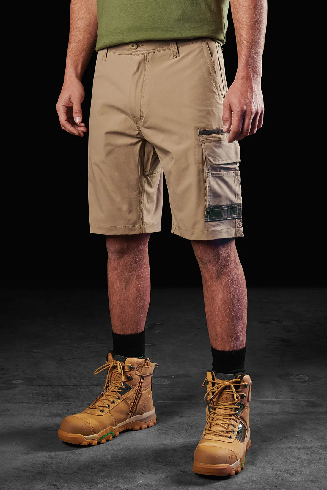 FXD LS-1™ Lightweight Work Short 72R Khaki Workwear by FXD Workwear | The Bloke Shop