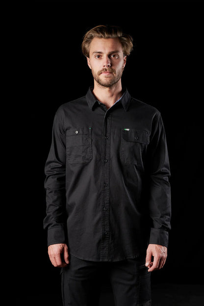 FXD LSH-1™ Long Sleeve Work Shirt S Black Workwear by FXD Workwear | The Bloke Shop