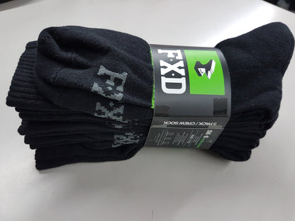 FXD SK-6™ 5-Pack Black Cotton Rich Work Sock OS Black Workwear by FXD Workwear | The Bloke Shop