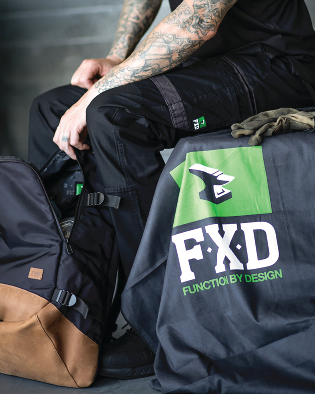 FXD SLOWTIDE WAT.1 WORK TOWEL OS Black Menswear Accessories by FXD Workwear | The Bloke Shop