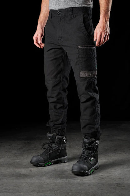 FXD WP-4™ Stretch Cuffed Pant 102R Black Workwear by FXD Workwear | The Bloke Shop