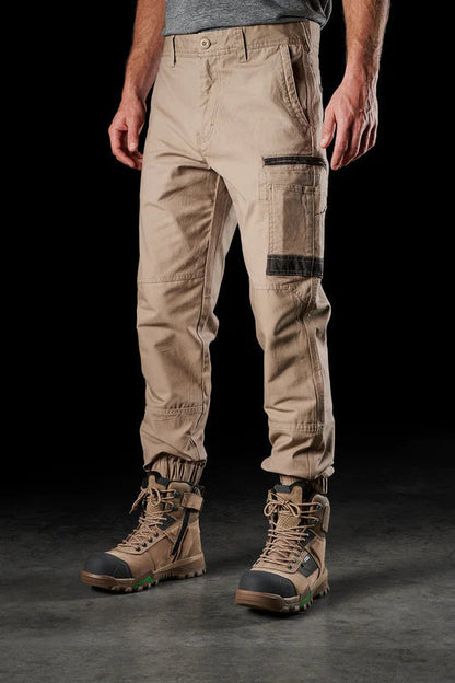 FXD WP-4™ Stretch Cuffed Pant 102R Khaki Workwear by FXD Workwear | The Bloke Shop
