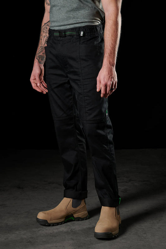 FXD WP-6™ Elastic Waist Work Pant 102R Black Workwear by FXD Workwear | The Bloke Shop