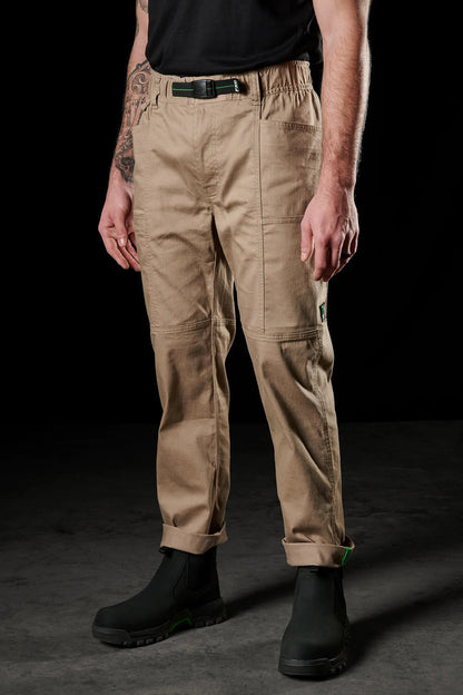 FXD WP-6™ Elastic Waist Work Pant 102R Khaki Workwear by FXD Workwear | The Bloke Shop