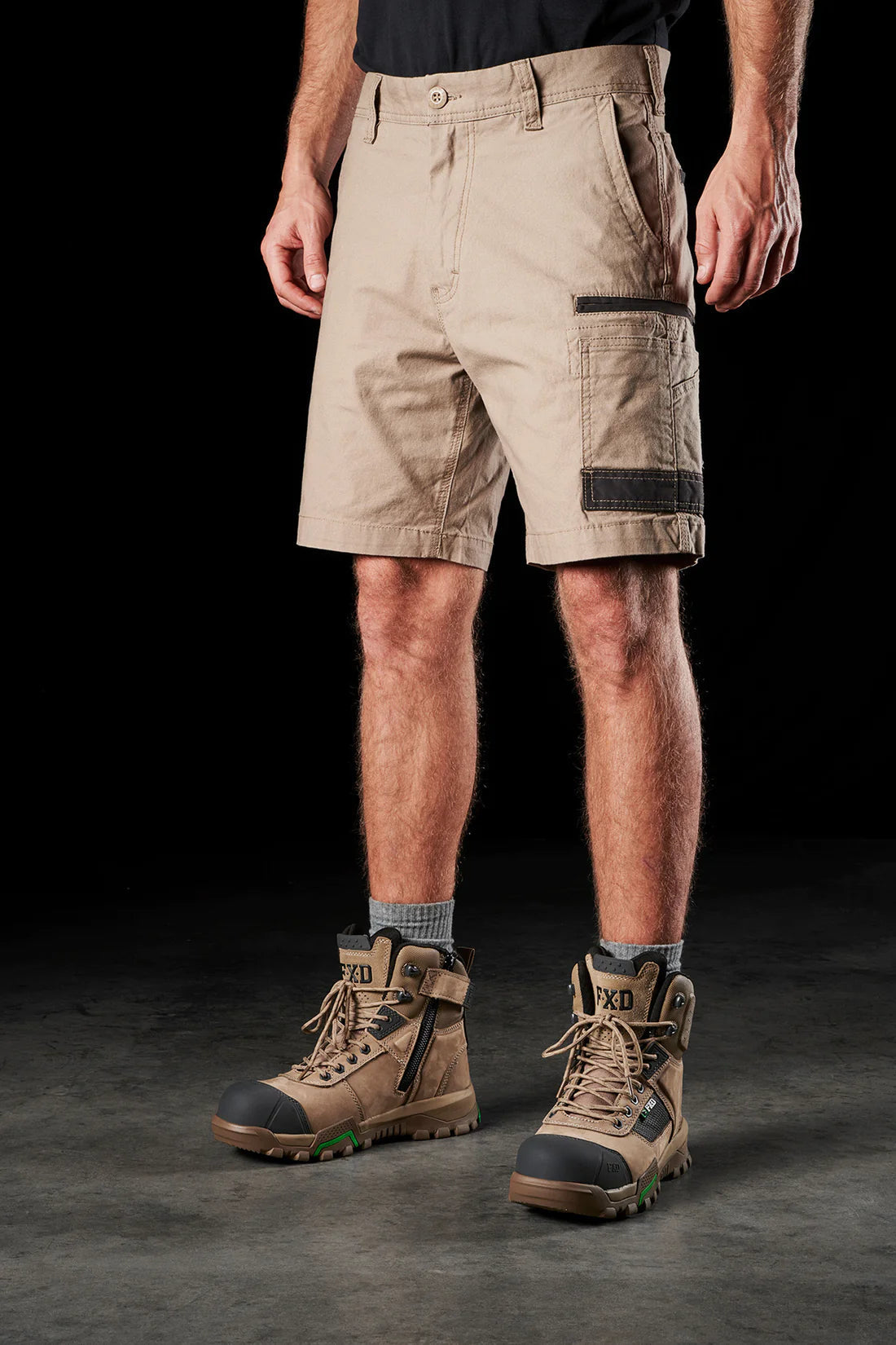 FXD WS-3™ Work Short 72R Khaki Workwear by FXD Workwear | The Bloke Shop