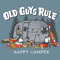 OGR Happy Camper Blue Mens Tshirt by Old Guys Rule OGR | The Bloke Shop