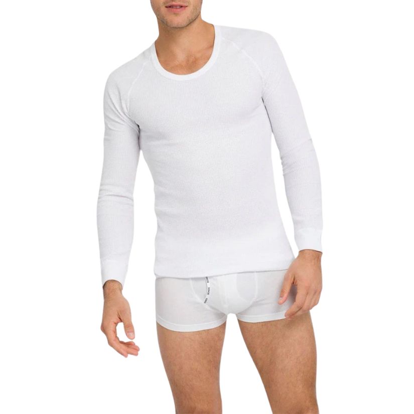 Holeproof Aircel Thermal Long Sleeve T-Shirt L White Mens Underwear by Holeproof | The Bloke Shop