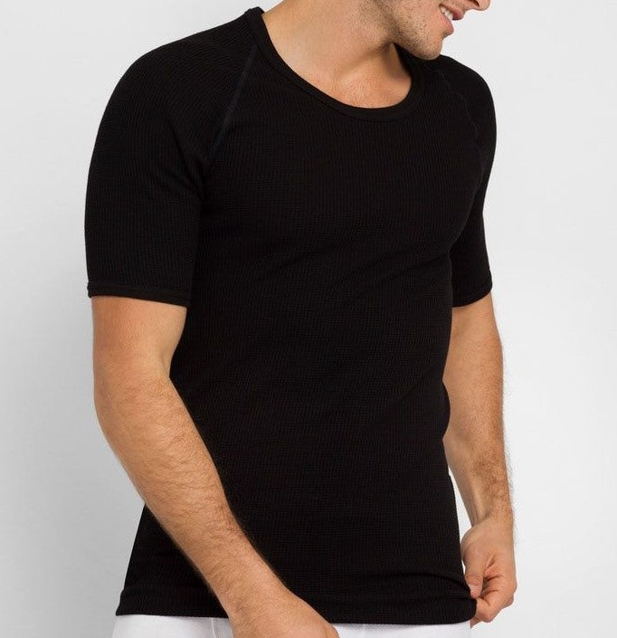 Holeproof Aircel Thermal Short Sleeve T-Shirt S Black Mens Underwear by Holeproof | The Bloke Shop