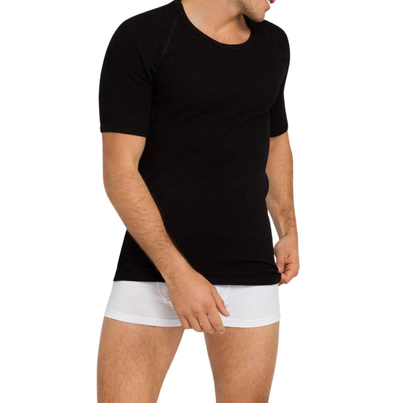 Holeproof Aircel Thermal Short Sleeve T-Shirt L Black Mens Underwear by Holeproof | The Bloke Shop