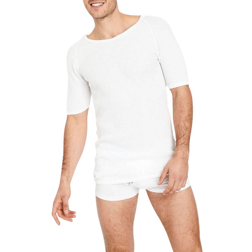 Holeproof Aircel Thermal Short Sleeve T-Shirt L White Mens Underwear by Holeproof | The Bloke Shop