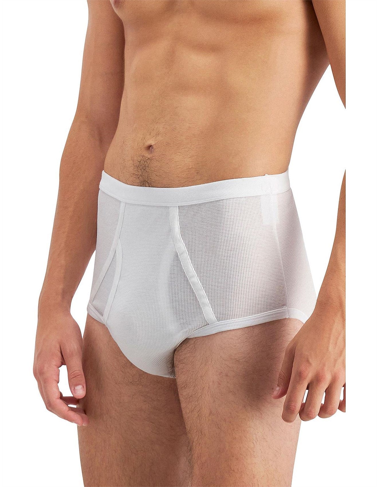 Holeproof All Seasons Brief L White Mens Underwear by Holeproof | The Bloke Shop