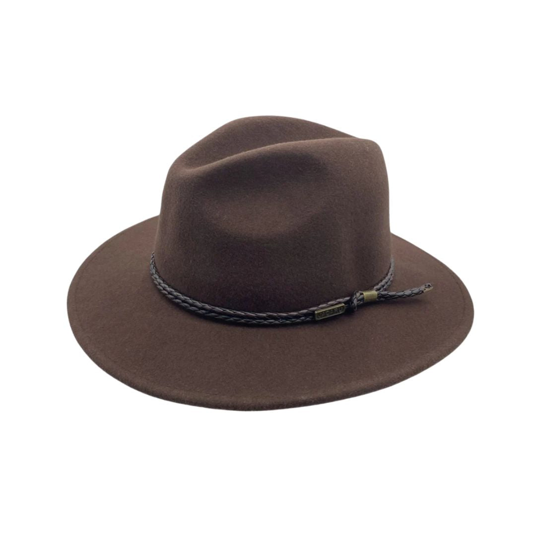 Jacaru Outback Fedora Hat L Chocolate Hat by Jacaru Hats | The Bloke Shop