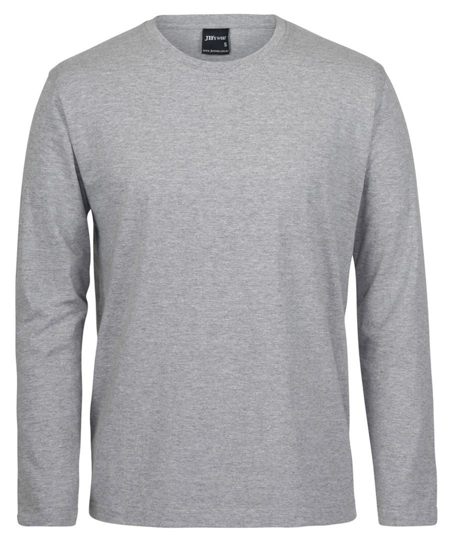 JBs Long Sleeve T Shirt Tee NAVY / BLACK XL Grey Marle Menswear Mature Stock Service by JBs Wear | The Bloke Shop