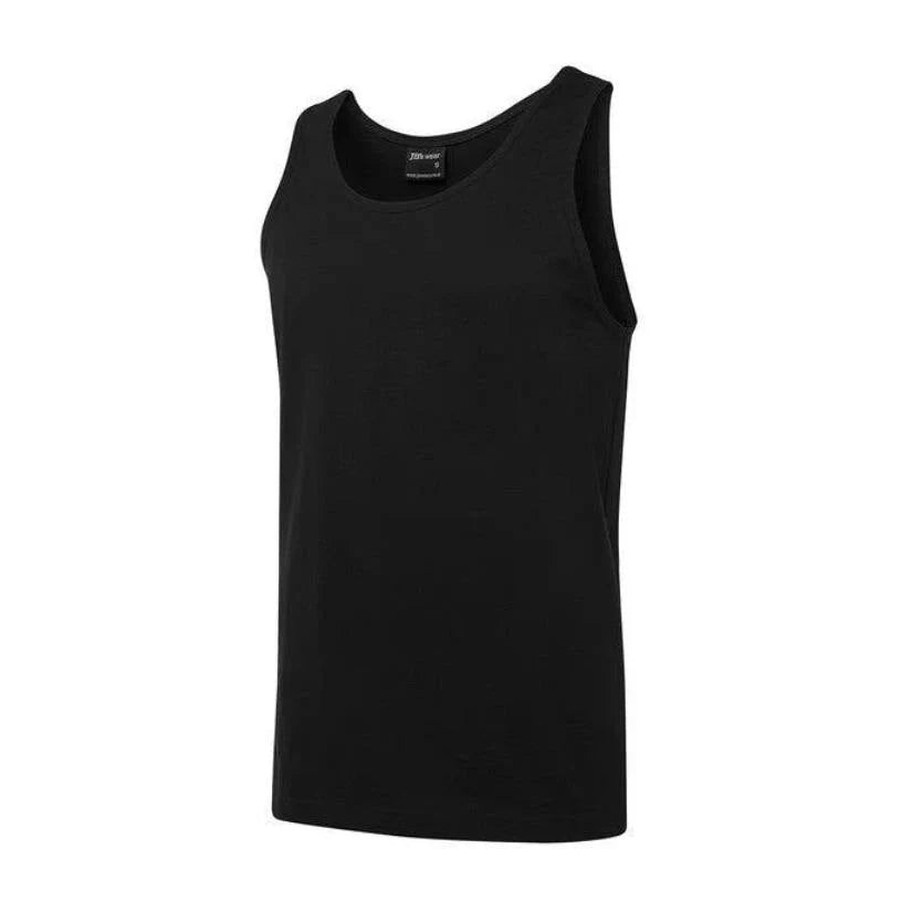 JBs Singlet Plain 3XL Black Menswear Mature Stock Service by JBs Wear | The Bloke Shop