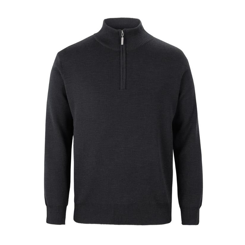 Jumper Corporate Half Zip L Charcoal Mens Fleece by JBs Wear | The Bloke Shop