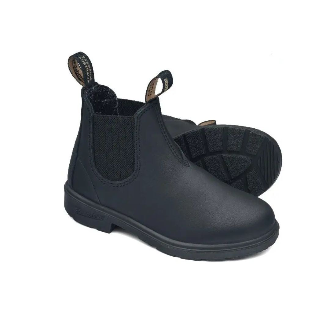 Kids Blundstone 631 Pull-On Boot Black Black Workboots by Blundstone | The Bloke Shop