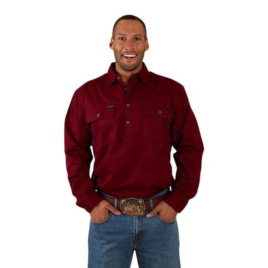 King River Half Button LS Shirt