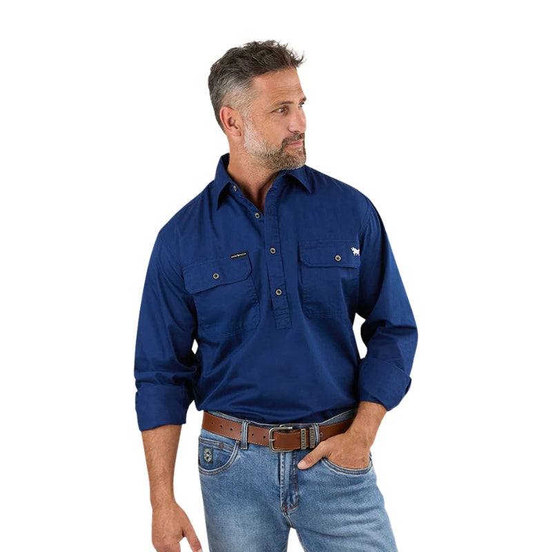 King River Half Button Work Shirt