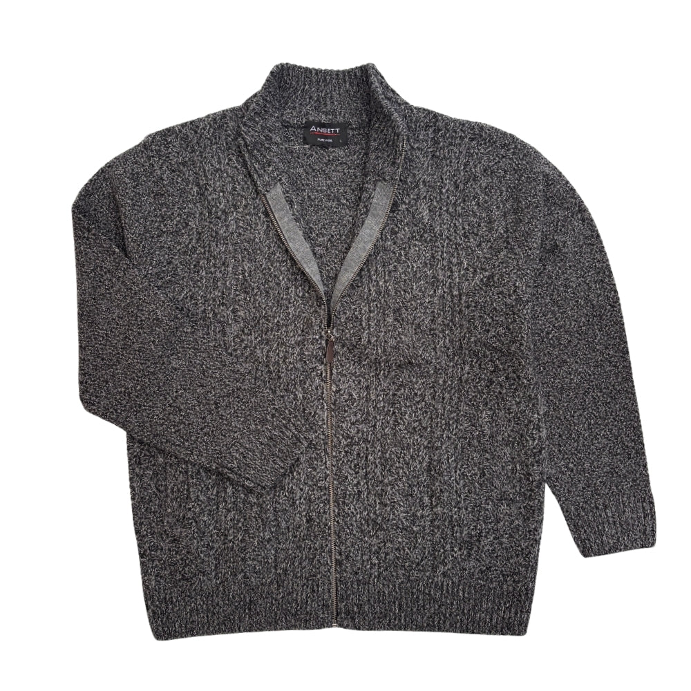 Knit Full Zip Pure Wool