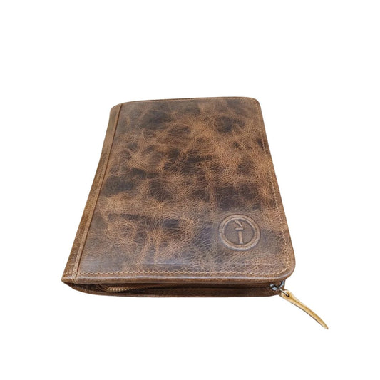 Leather Business Folder - Branson A5 Dusty Antique Accessory by Indepal | The Bloke Shop