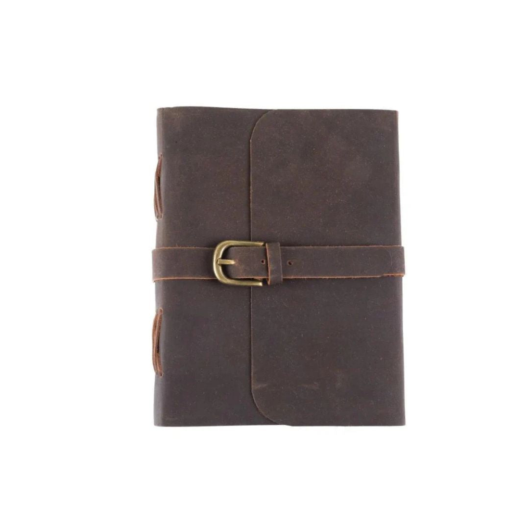 Leather Journal - Buckle A5 Lined A5 Charcoal Accessory by Indepal | The Bloke Shop