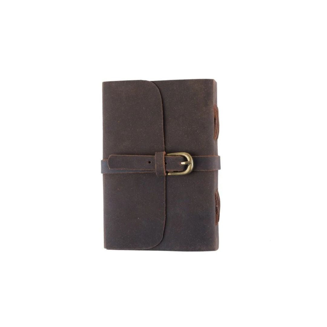 Leather Journal - Buckle A6 Unlined A6 Charcoal Accessory by Indepal | The Bloke Shop