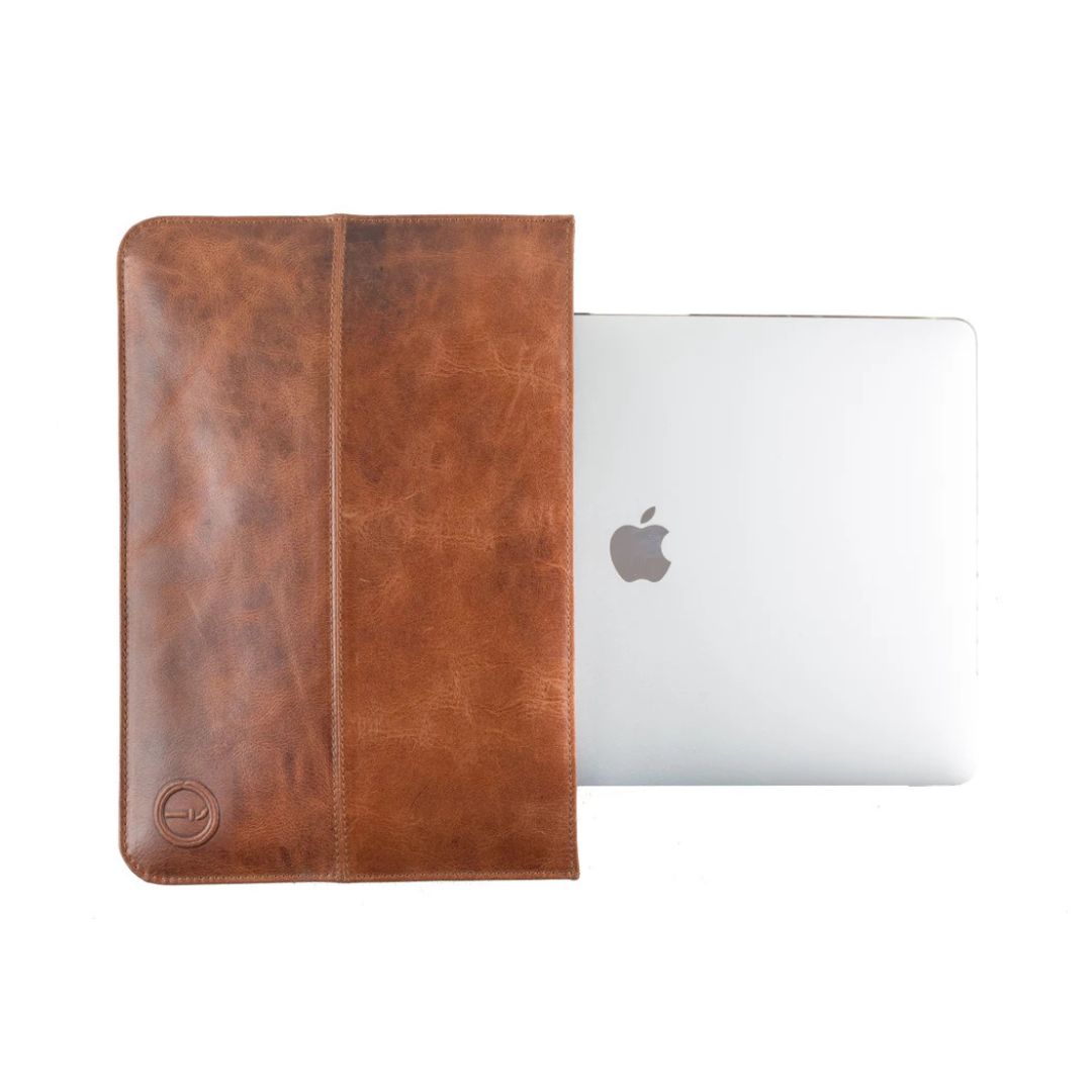 Leather Laptop Sleeve - 15 Inch 15 Dusty Antique Accessory by Indepal | The Bloke Shop