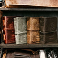 Leather Notebook 5x7 Compass