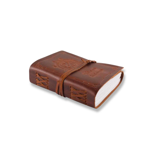 Leather Notebook 5x7 Compass