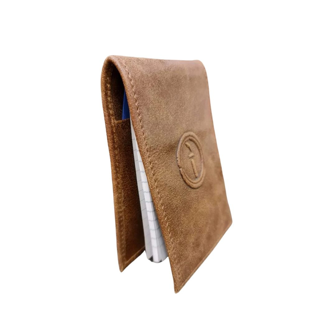 Leather Notebook Cover - Pocket Book Pocket Book Crazy Horse Tan Accessory by Indepal | The Bloke Shop